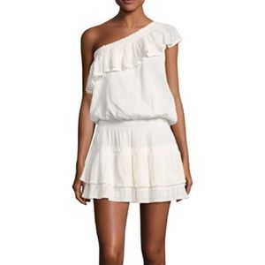 Joie Kolda One Shoulder Cotton Dress White